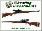 Tikka Model 4651 RARE Over Under 12 Ga 222 Rem Deluxe! - 1 of 4