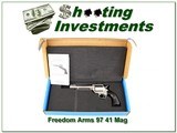 Freedom Arms Model 97 Premier Grade 5.5 in 41 Mag unfired in box!