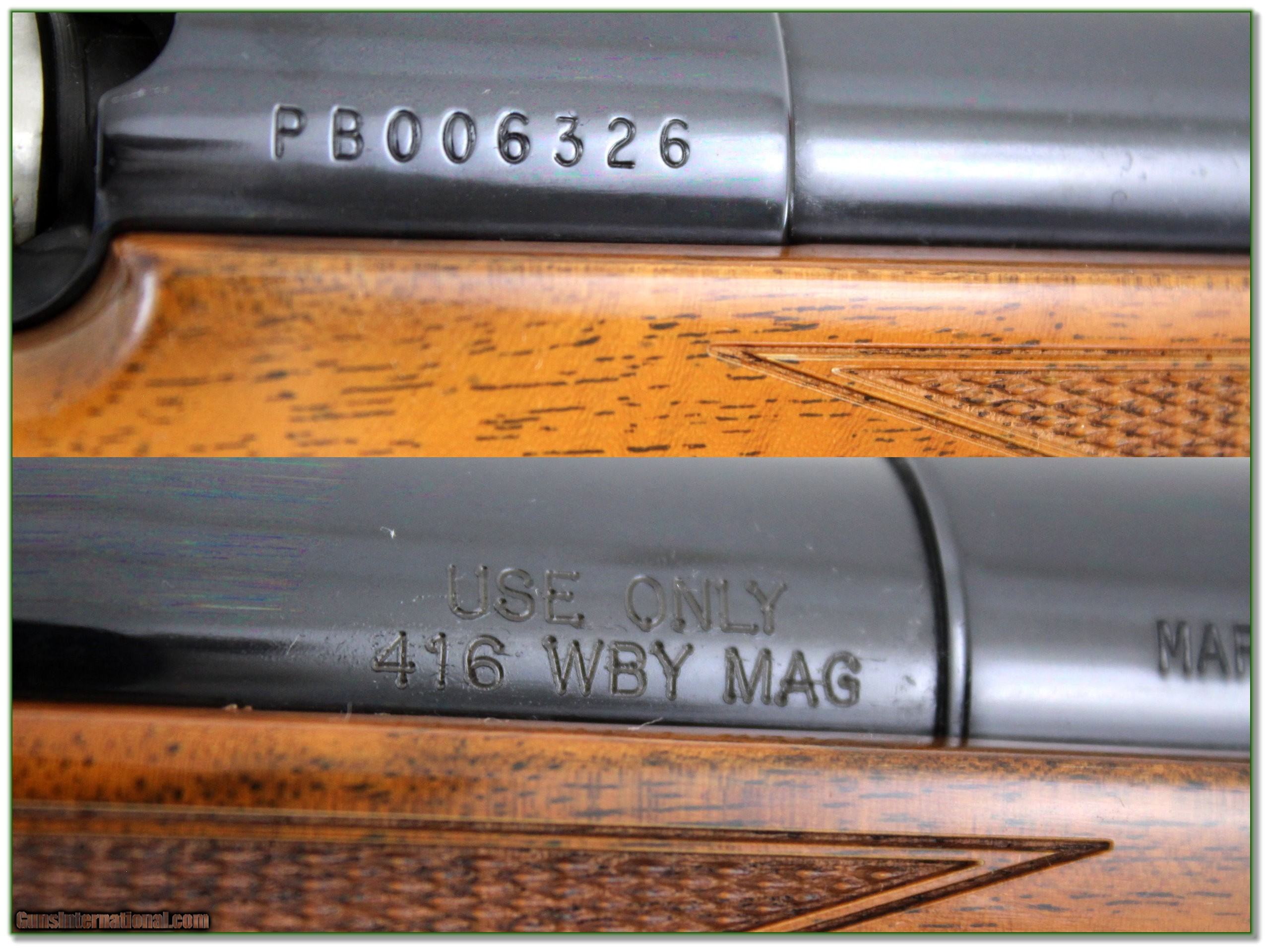 Weatherby Mark V Deluxe 416 Wthy Mag unfired as new! for sale