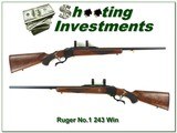 Ruger No.1 B in 243 Win XX wood! - 1 of 4