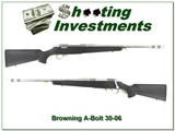 Browning A-Bolt II LH Stainless Stalker with BOSS 30-06! - 1 of 4