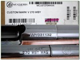 Weatherby Mark V RARE Custom 5 Panel Lazermark 270 Wthy NIB - 4 of 4