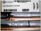 Weatherby Mark V RARE Custom 5 Panel Lazermark 340 Wthy NIB - 4 of 4