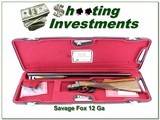 Savage Fox A Grade 12 Gauge as new in factory case 28in!
