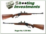 Ruger No.1 Light Sportier Red Pad in 270 Win! - 1 of 4