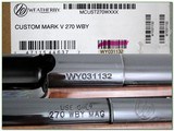Weatherby Mark V RARE Custom 5 Panel Lazermark 270 Wthy NIB - 4 of 4