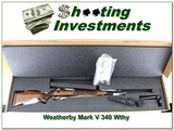 Weatherby Mark V RARE Custom 5 Panel Lazermark 340 Wthy NIB - 1 of 4