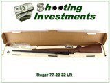 Ruger 77-22 1987 early first model unfired in box collector!