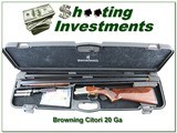 Browning Citori CXS 28 and 20 Ga 32in 2 barrel set near new! - 1 of 4