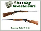 Browning Model 53 32-20 looks unfired OUTSTANDING WOOD!