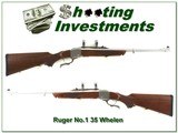 RARE Ruger No.1 Light Sportier Stainless Walnut 35 Whelen like new collector!