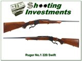 Ruger No.1 B in 220 Swift Red pad Exc Cond!