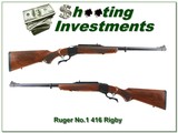 Ruger No.1 Tropical Red Pad in RARE 416 Rigby Exc Cond! - 1 of 4