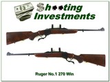 Ruger No.1 Light Sportier 270 Win Red Pad XX Wood! - 1 of 4