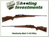 Weatherby Mark V Deluxe 416 Wthy Mag looks new!