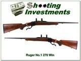 Ruger No.1 B 270 Win 26in barrel nice wood!