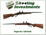 Ruger No.1 V in 220 Swift Red pad like new! - 1 of 4