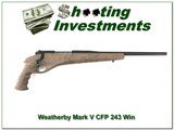 Weatherby Mark V CFP 243 Win Pistol Exc Cond!