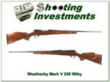 Weatherby Mark V Deluxe German made 240 Wthy mag