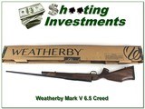 Weatherby Mark V Deluxe 6.5 Creedmoor XX Wood ANIB!