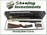 Browning Model 12 28 Ga High Grade Grade V unfired in box