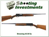 Browning A5 20 Ga 69 Belgium Blond 26in VR IC! - 1 of 4