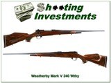Weatherby Mark V Deluxe 240 Wthy Mag XX Wood near new! - 1 of 4
