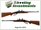 Ruger No.1 Sporter in 45-70 Pre-Warning Red Pad! - 1 of 4