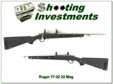 Ruger 77/22 22 Magnum Stainless All-Weather Skeleton Zytel unfired! - 1 of 4