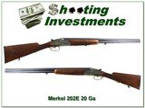 Merkel 2002E (202E) 20 Ga unfired XX Wood hand engraved!  - 1 of 4