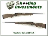 Weatherby Mark V Super Varmint Master single shot in RARE 220 Swift - 1 of 4