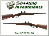 Ruger No.1 B Red Pad in hard to find 300 Wthy Mag Exc Cond!