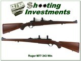 Ruger M77 RSI Mannlicher 243 Win Red Pad Exc Cond! - 1 of 4