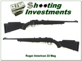 Ruger American 22 Magnum near new threaded for a suppressor - 1 of 4