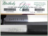 Weatherby Mark V Custom Shop Ultra-light 270 Wthy in box - 4 of 4
