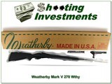 Weatherby Mark V Custom Shop Ultra-light 270 Wthy in box - 1 of 4