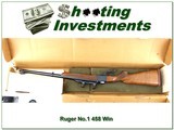 Ruger No.1 Tropical unfired in box 458 Win Red Pad!