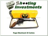 Ruger Blackhawk early model in rare 30 Carbine unfired in box!