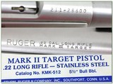 Ruger Mark II Stainless 5.5in Bull Barrel 22LR ANIB! - 4 of 4