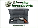 Ruger Single Six Stainless Convertible 22 LR and 22 Mag 6.5” Revolver - 1 of 4