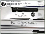Colt King Cobra 22 LR Stainless 10 shooter like new - 4 of 4