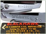 Ruger Blackhawk early model in rare 30 Carbine unfired in box! - 4 of 4