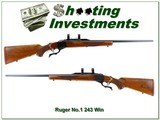 Ruger No. 1 243 Win 26” Pre Warning - 1 of 4