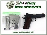 Kimber Gold Match II 45 ACP 1911 With 6 Magazines! - 1 of 4