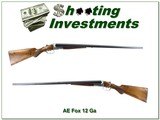 A.H. Fox A Grade Krupp Steel SXS 12 Ga 30” Full / Mod