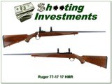 Ruger M 77/17 17 HMR 22” Rifle w Rings