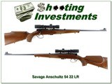 Savage Anschutz Model 54 Sporter 22 LR 24” Rifle w Burris 2-7x - 1 of 4