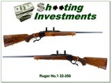 Ruger No. 1 22-250 Pre Warning Red Pad 26” Rifle 1977