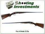 A.H. Fox A Grade SXS 12 Ga 30” Full/Mod Shotgun - 1 of 4