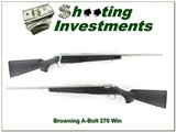 Browning A Bolt II Stainless Stalker 270 Win 22” Rifle - 1 of 4